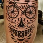 Пример рисунка татуировки про велосипед 15.12.2020 №175 -bike tattoo- tatufoto.com