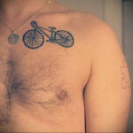 Пример рисунка татуировки про велосипед 15.12.2020 №186 -bike tattoo- tatufoto.com