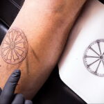 Пример рисунка татуировки про велосипед 15.12.2020 №189 -bike tattoo- tatufoto.com