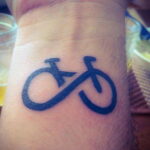 Пример рисунка татуировки про велосипед 15.12.2020 №190 -bike tattoo- tatufoto.com