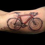 Пример рисунка татуировки про велосипед 15.12.2020 №225 -bike tattoo- tatufoto.com