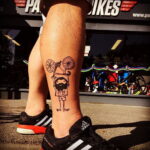 Пример рисунка татуировки про велосипед 15.12.2020 №231 -bike tattoo- tatufoto.com
