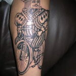 Пример рисунка татуировки про велосипед 15.12.2020 №247 -bike tattoo- tatufoto.com