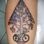 Пример рисунка татуировки про велосипед 15.12.2020 №261 -bike tattoo- tatufoto.com