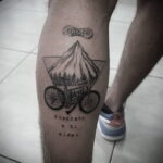 Пример рисунка татуировки про велосипед 15.12.2020 №267 -bike tattoo- tatufoto.com