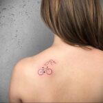 Пример рисунка татуировки про велосипед 15.12.2020 №279 -bike tattoo- tatufoto.com