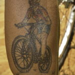 Пример рисунка татуировки про велосипед 15.12.2020 №355 -bike tattoo- tatufoto.com