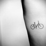 Пример рисунка татуировки про велосипед 15.12.2020 №380 -bike tattoo- tatufoto.com