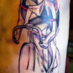 Пример рисунка татуировки про велосипед 15.12.2020 №390 -bike tattoo- tatufoto.com