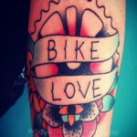 Пример рисунка татуировки про велосипед 15.12.2020 №401 -bike tattoo- tatufoto.com