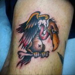 Пример рисунка татуировки птица Гриф 13.12.2020 №005 -tattoo vulture- tatufoto.com