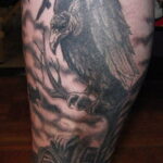 Пример рисунка татуировки птица Гриф 13.12.2020 №031 -tattoo vulture- tatufoto.com