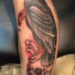 Пример рисунка татуировки птица Гриф 13.12.2020 №038 -tattoo vulture- tatufoto.com