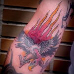 Пример рисунка татуировки птица Гриф 13.12.2020 №056 -tattoo vulture- tatufoto.com