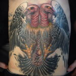 Пример рисунка татуировки птица Гриф 13.12.2020 №061 -tattoo vulture- tatufoto.com