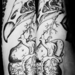 Пример рисунка татуировки птица Гриф 13.12.2020 №081 -tattoo vulture- tatufoto.com