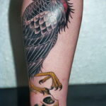 Пример рисунка татуировки птица Гриф 13.12.2020 №094 -tattoo vulture- tatufoto.com