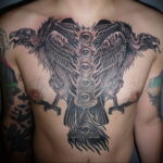 Пример рисунка татуировки птица Гриф 13.12.2020 №098 -tattoo vulture- tatufoto.com