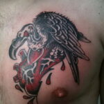 Пример рисунка татуировки птица Гриф 13.12.2020 №114 -tattoo vulture- tatufoto.com