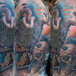 Пример рисунка татуировки птица Гриф 13.12.2020 №115 -tattoo vulture- tatufoto.com
