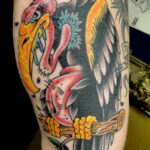 Пример рисунка татуировки птица Гриф 13.12.2020 №116 -tattoo vulture- tatufoto.com