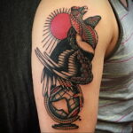 Пример рисунка татуировки птица Гриф 13.12.2020 №123 -tattoo vulture- tatufoto.com