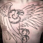 Пример рисунка татуировки птица Гриф 13.12.2020 №145 -tattoo vulture- tatufoto.com