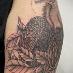 Пример рисунка татуировки птица Гриф 13.12.2020 №152 -tattoo vulture- tatufoto.com