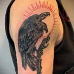 Пример рисунка татуировки птица Гриф 13.12.2020 №183 -tattoo vulture- tatufoto.com