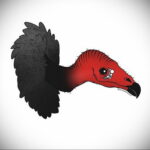 Пример рисунка татуировки птица Гриф 13.12.2020 №208 -tattoo vulture- tatufoto.com