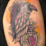 Пример рисунка татуировки птица Гриф 13.12.2020 №209 -tattoo vulture- tatufoto.com