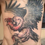 Пример рисунка татуировки птица Гриф 13.12.2020 №213 -tattoo vulture- tatufoto.com
