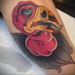 Пример рисунка татуировки птица Гриф 13.12.2020 №229 -tattoo vulture- tatufoto.com