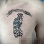 Пример рисунка татуировки птица Гриф 13.12.2020 №252 -tattoo vulture- tatufoto.com