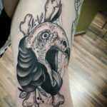 Пример рисунка татуировки птица Гриф 13.12.2020 №254 -tattoo vulture- tatufoto.com