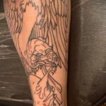 Пример рисунка татуировки птица Гриф 13.12.2020 №275 -tattoo vulture- tatufoto.com