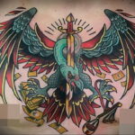 Пример рисунка татуировки птица Гриф 13.12.2020 №284 -tattoo vulture- tatufoto.com