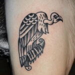 Пример рисунка татуировки птица Гриф 13.12.2020 №312 -tattoo vulture- tatufoto.com