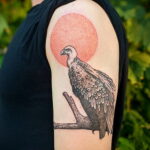 Пример рисунка татуировки птица Гриф 13.12.2020 №314 -tattoo vulture- tatufoto.com