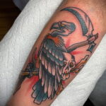 Пример рисунка татуировки птица Гриф 13.12.2020 №318 -tattoo vulture- tatufoto.com