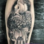 Пример рисунка татуировки птица Гриф 13.12.2020 №332 -tattoo vulture- tatufoto.com