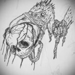 Пример рисунка татуировки птица Гриф 13.12.2020 №337 -tattoo vulture- tatufoto.com