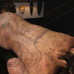 Пример рисунка татуировки птица Гриф 13.12.2020 №338 -tattoo vulture- tatufoto.com