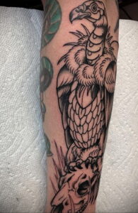Пример рисунка татуировки птица Гриф 13.12.2020 №341 -tattoo vulture- tatufoto.com