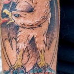 Пример рисунка татуировки птица Гриф 13.12.2020 №343 -tattoo vulture- tatufoto.com