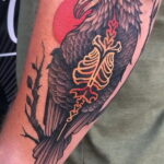 Пример рисунка татуировки птица Гриф 13.12.2020 №345 -tattoo vulture- tatufoto.com