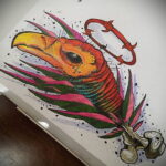 Пример рисунка татуировки птица Гриф 13.12.2020 №352 -tattoo vulture- tatufoto.com