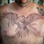 Пример рисунка татуировки птица Гриф 13.12.2020 №369 -tattoo vulture- tatufoto.com