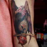 Пример рисунка татуировки птица Гриф 13.12.2020 №379 -tattoo vulture- tatufoto.com