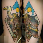 Пример рисунка татуировки птица Гриф 13.12.2020 №390 -tattoo vulture- tatufoto.com